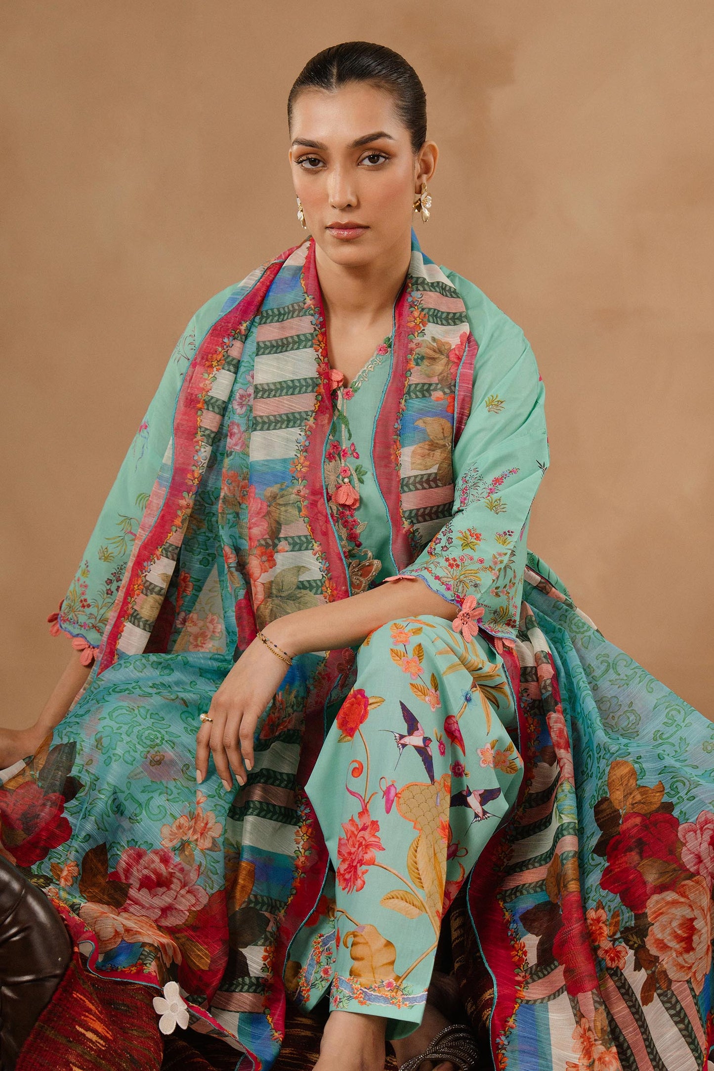 Muzlin Lawn 3 Piece Suit