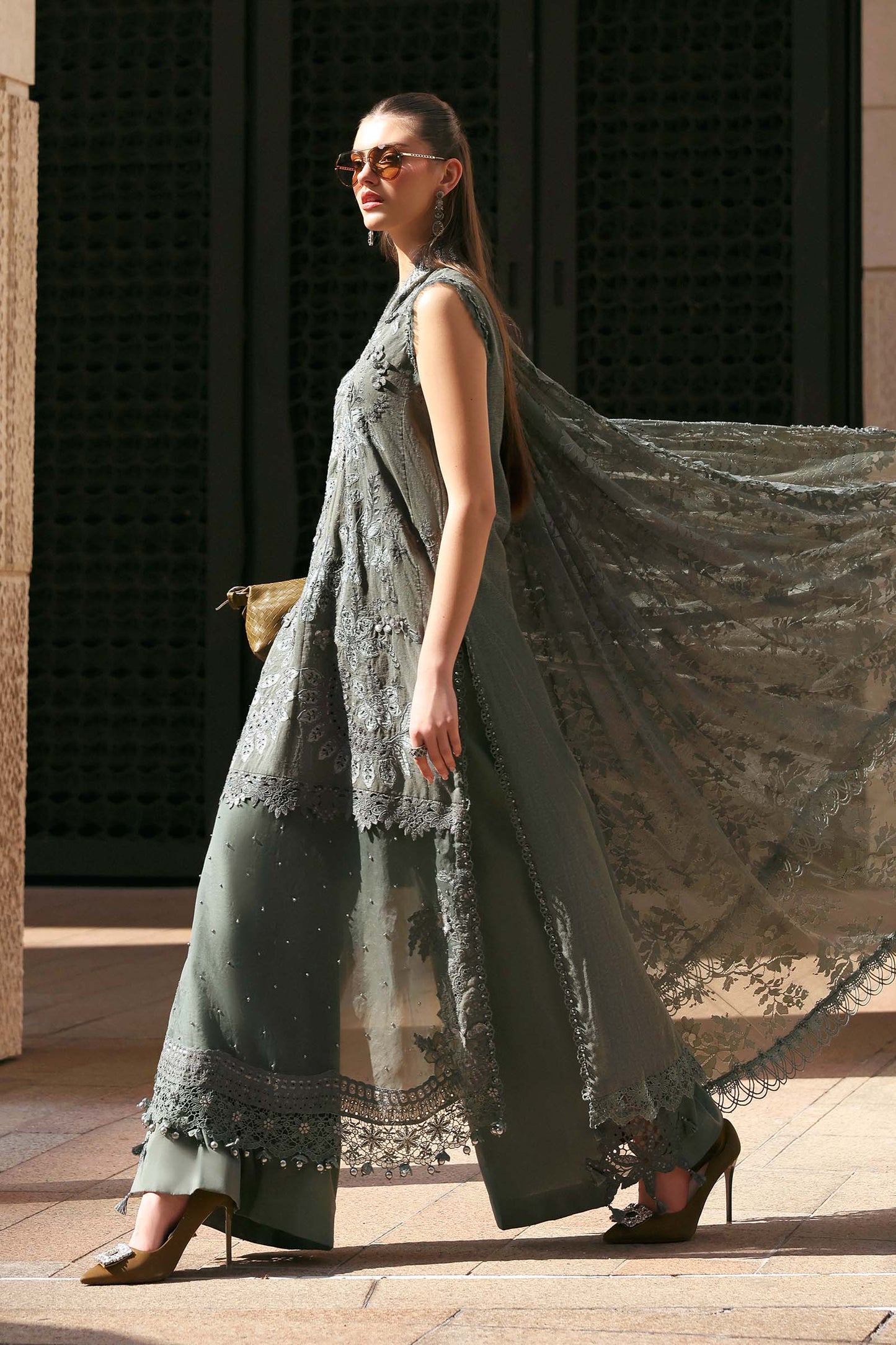 Embroidered Karandi Lawn Suit