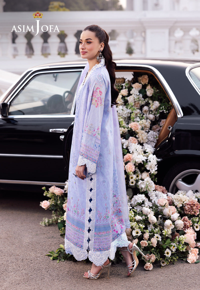 AJRS-08 PRINTED EMBROIDERED RAW SILK 3 PCS