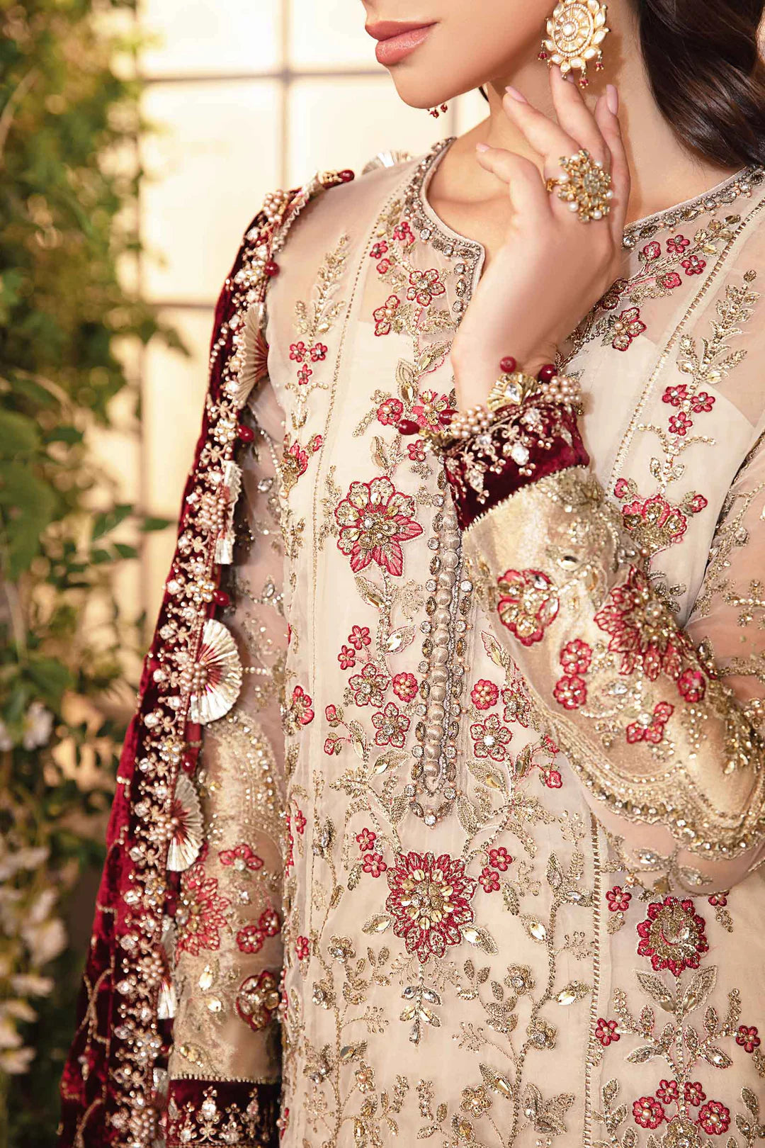 Embroidered Organza Suit | BD-2905