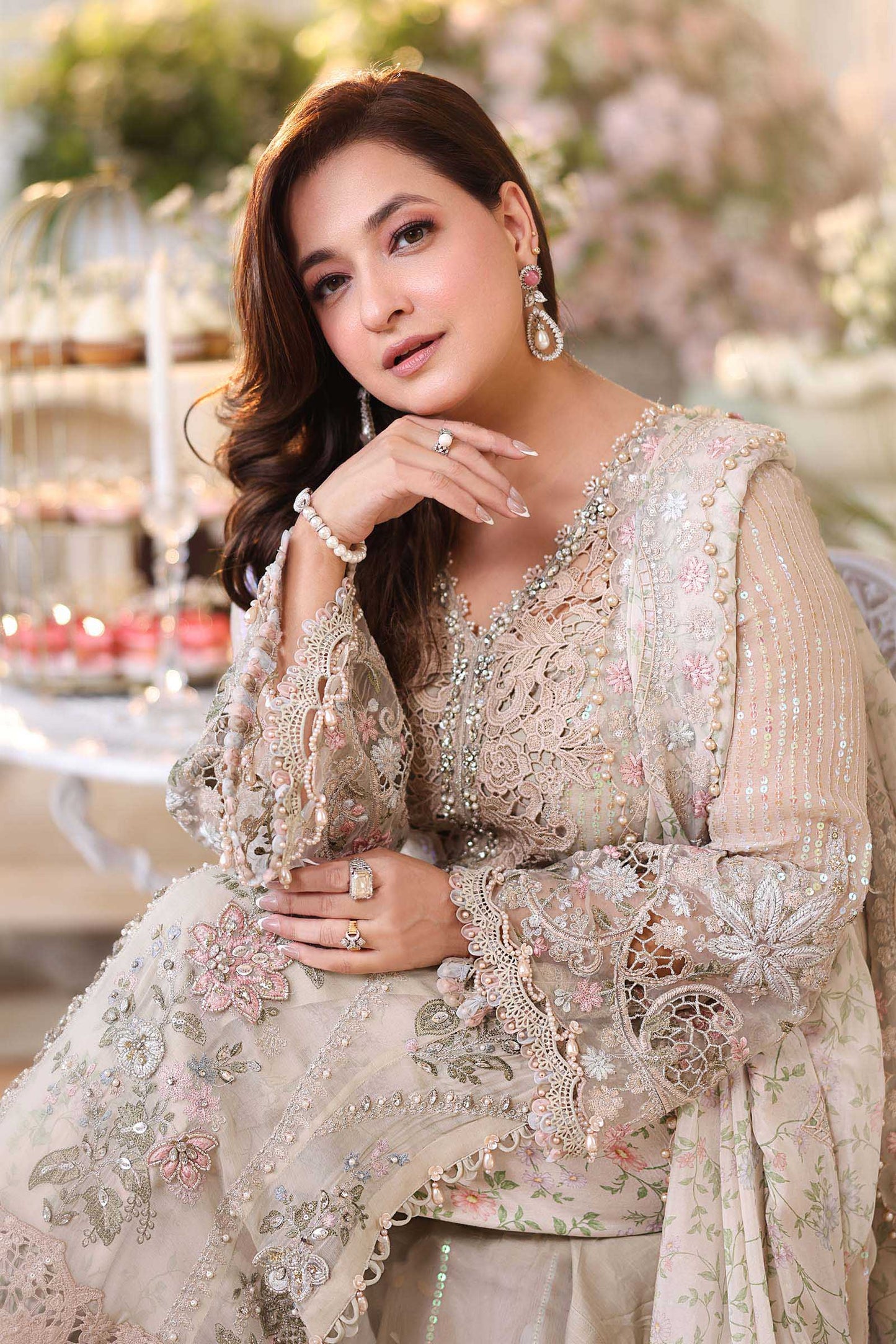3 Piece Embroidered Chiffon Suit  MPC-26-107
