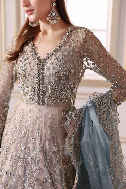 3 Piece Embroidered Net Suit | BD-3002