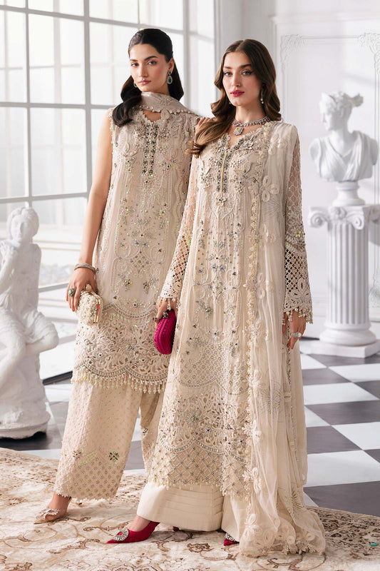 3 Piece Embroidered Chiffon Suit | BD-3007