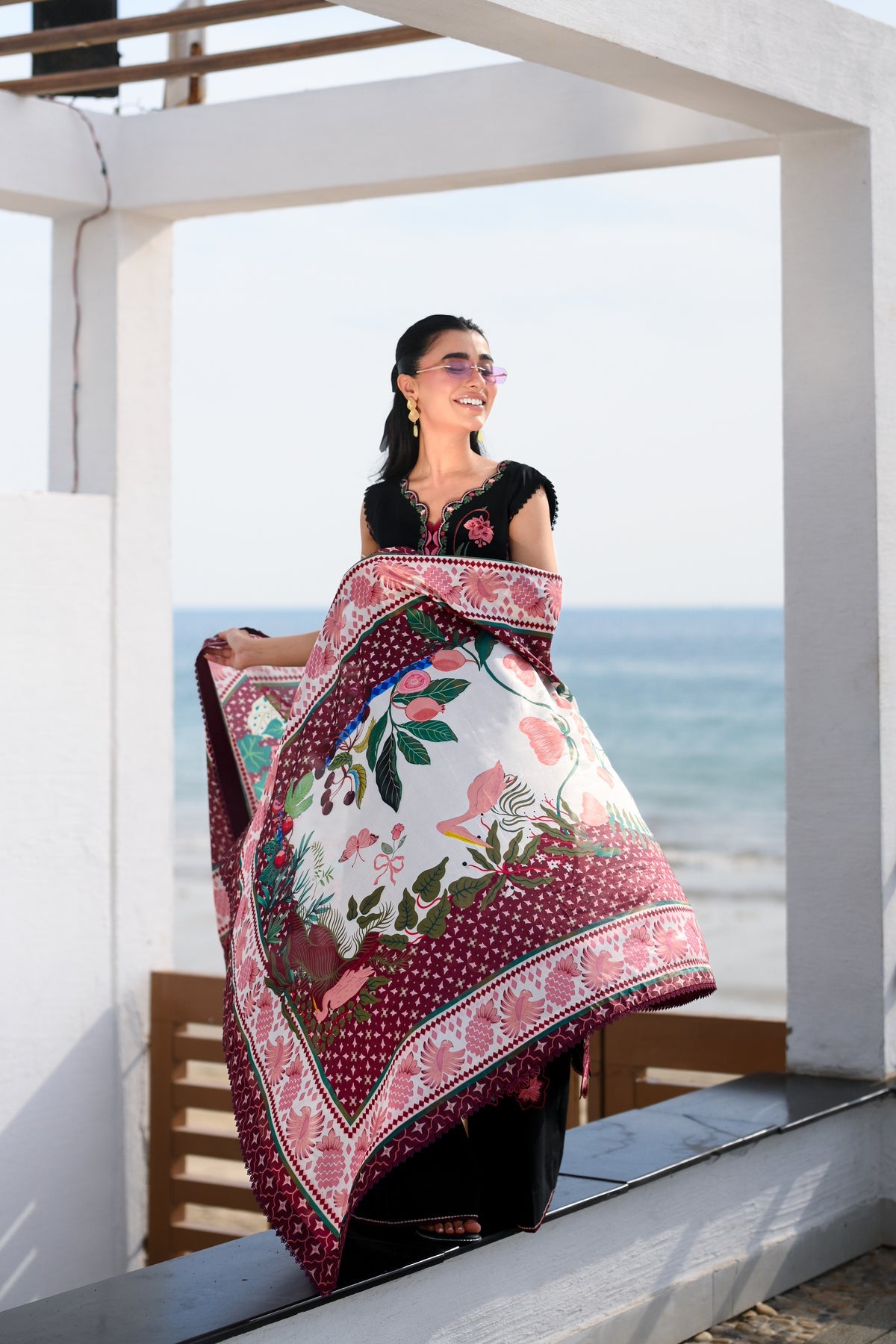 BLACK LUXURY EMBROIDERED LAWN 3PCS SET (NEL-26611) LUXURY LAWN X EID 2026