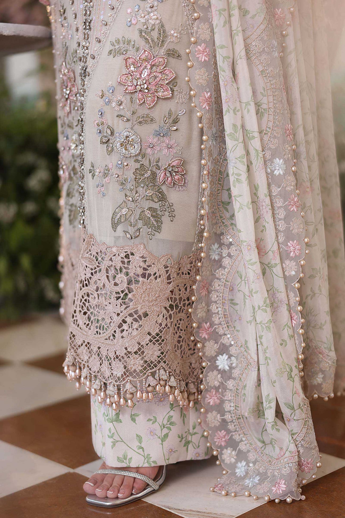 3 Piece Embroidered Chiffon Suit  MPC-26-107