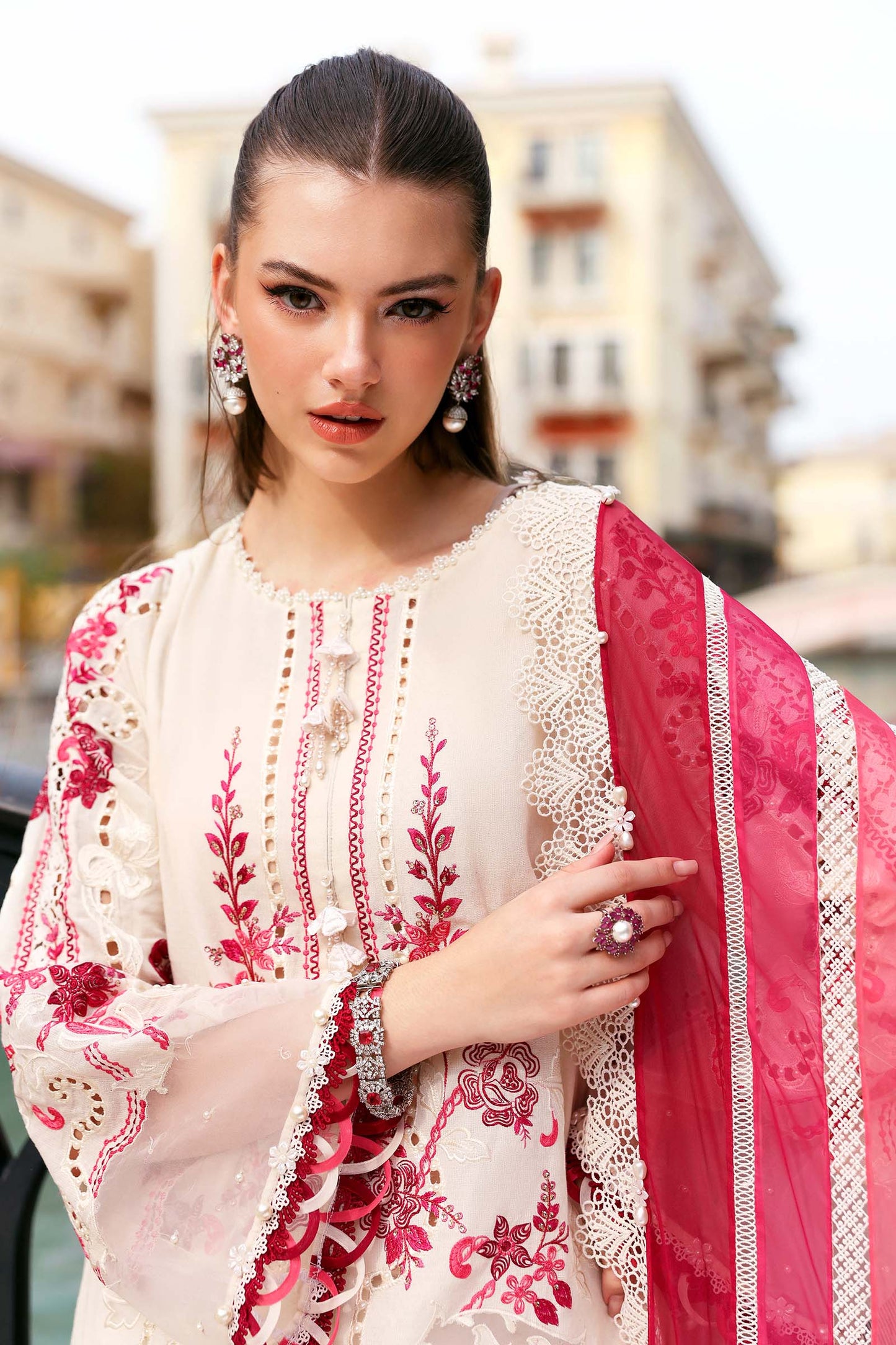 Embroidered Jacquard Lawn Suit