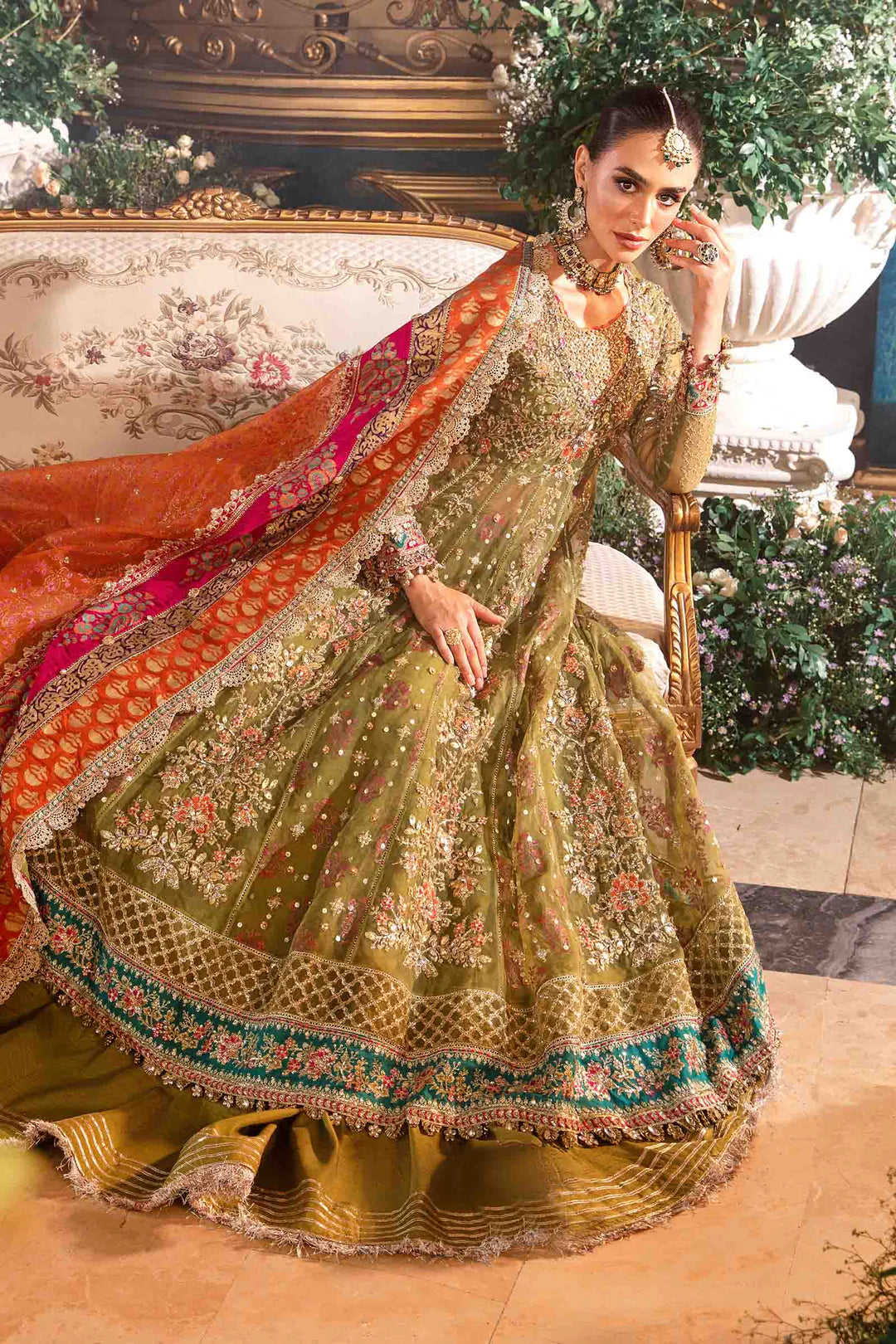 Embroidered Organza Suit | BD-2906