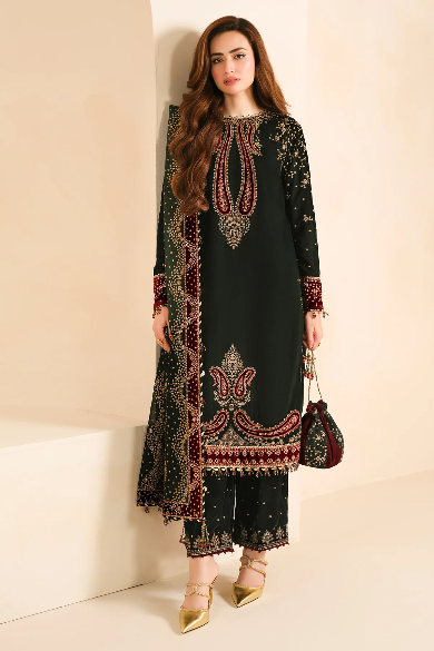 EMBROIDERED VELVET FORMAL VF-2034