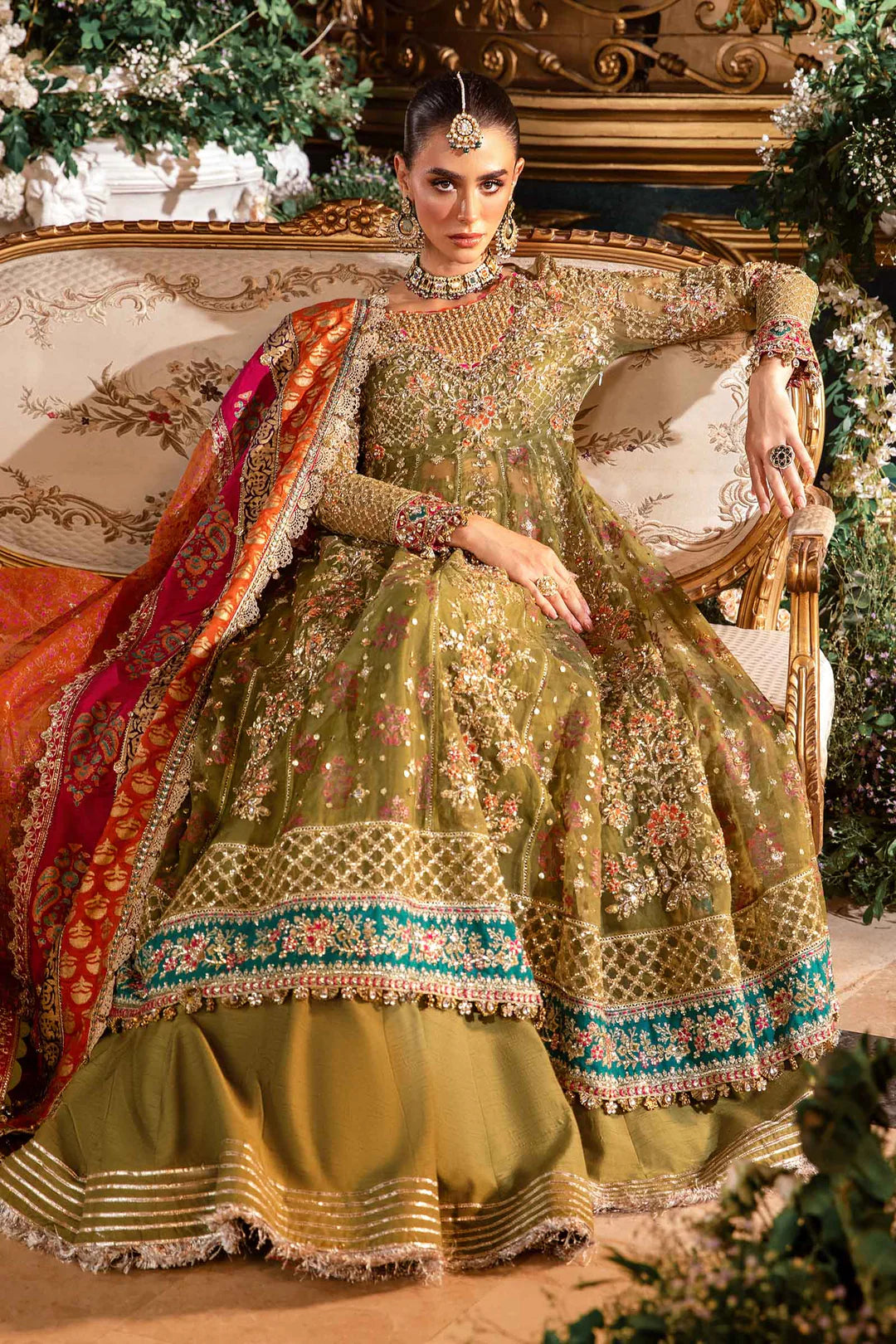 Embroidered Organza Suit | BD-2906