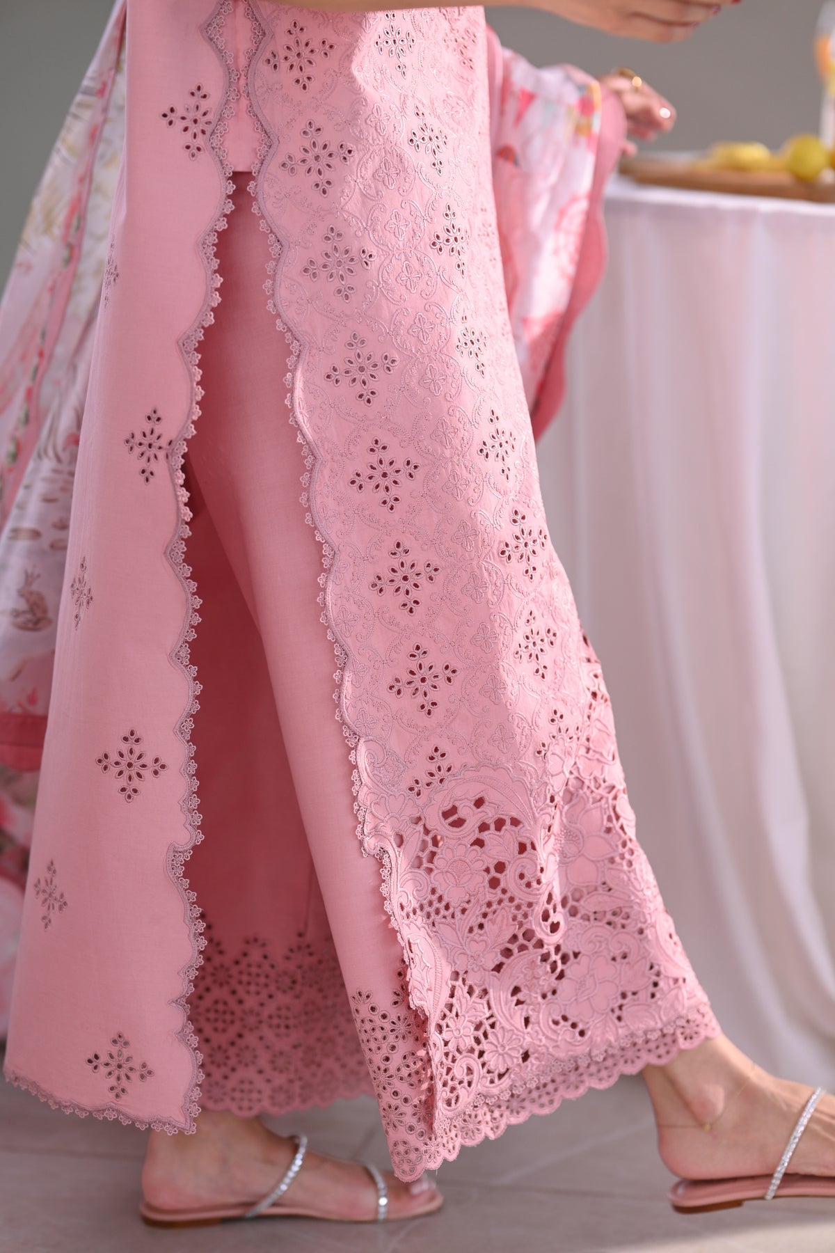 BABY BLUSH PINK LUXURY EMBROIDERED LAWN SET (NEL-26612) LUXURY LAWN X EID 2026