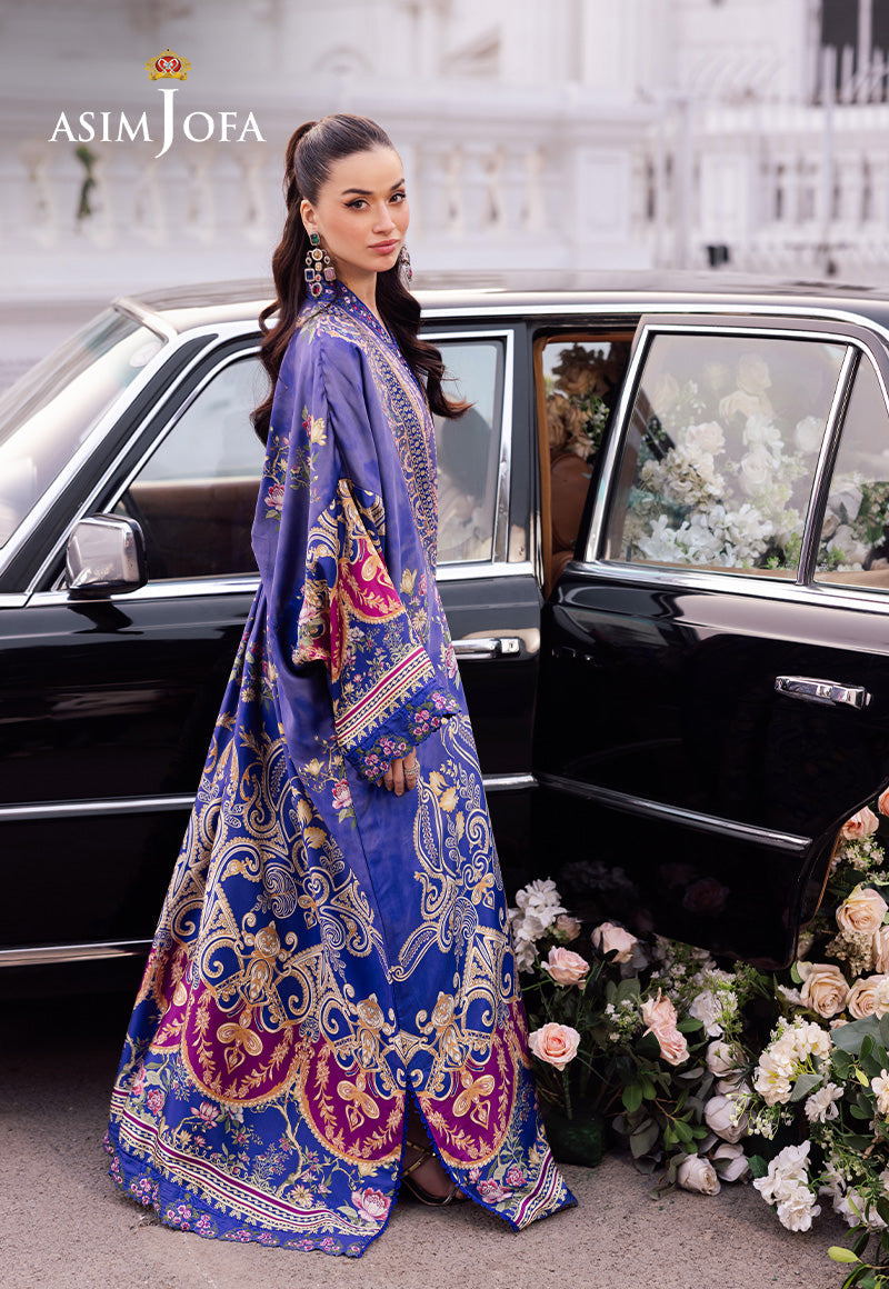 AJRS-06 PRINTED EMBROIDERED BLENDED SILK 1 PC