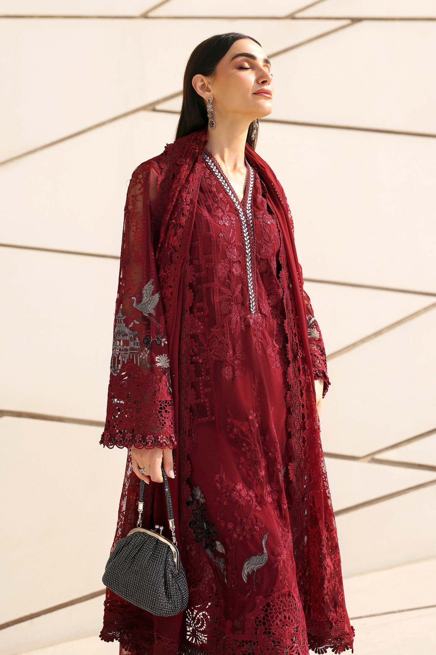 Embroidered Net Suit