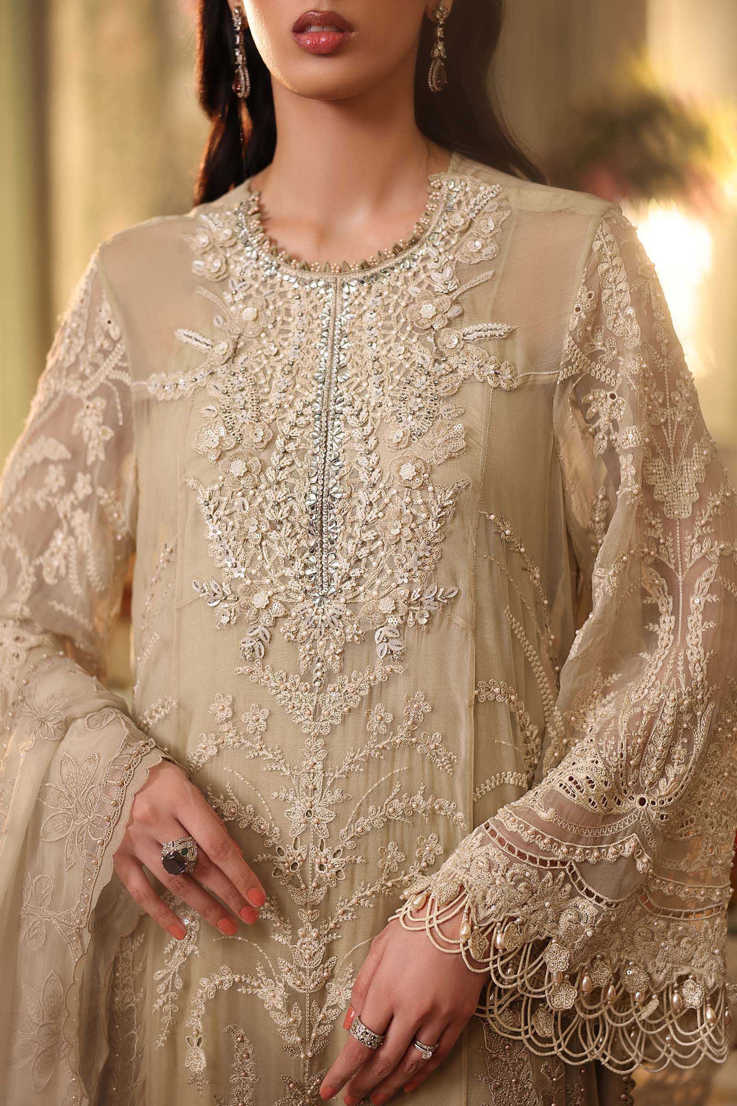 3 Piece Unstitched Embroidered Chiffon Suit - MPC-26-103