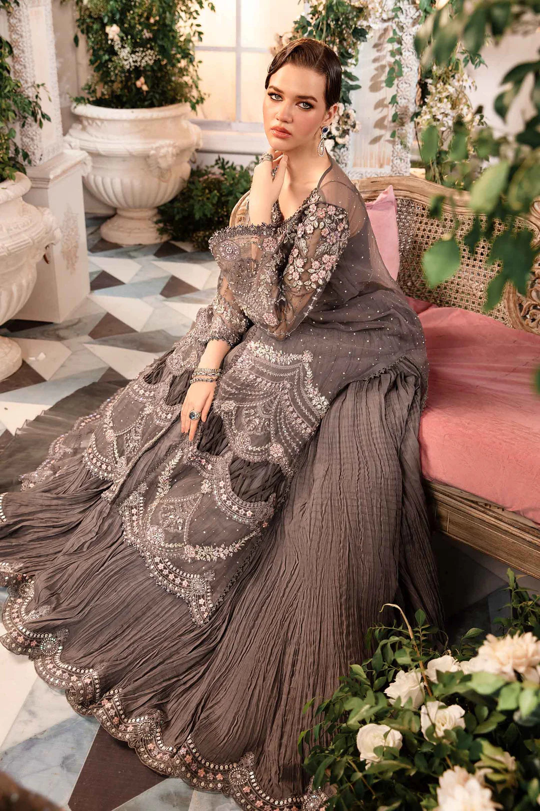 Embroidered Organza Suit | BD-2902