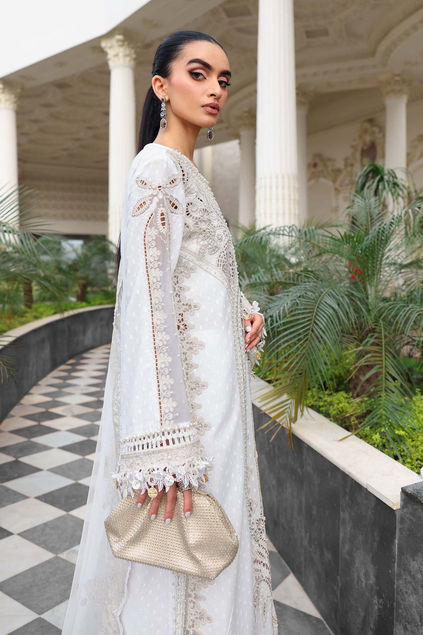 3 Piece Embroidered Jacquard Lawn Suit