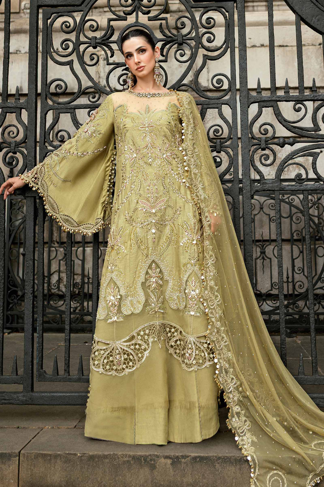 Embroidered Raw Silk Suit