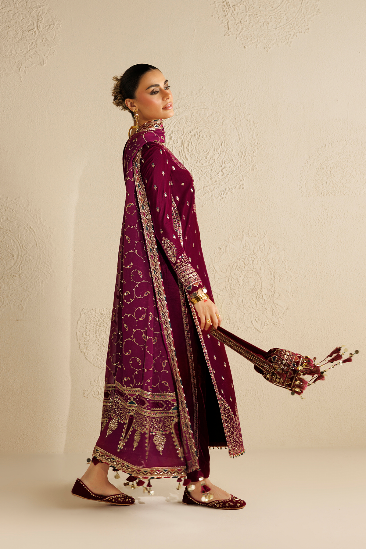 EMBROIDERED VELVET FORMAL CVF26-D12