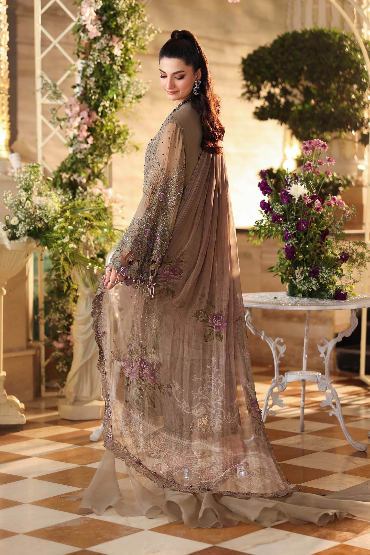 3 Piece Embroidered Chiffon Suit  MPC-26-102