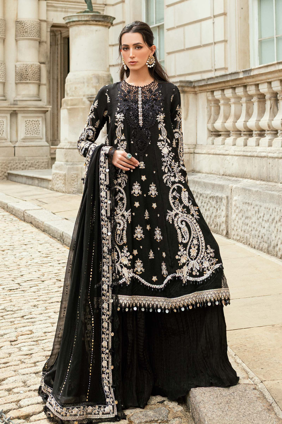 Embroidered Raw Silk Suit