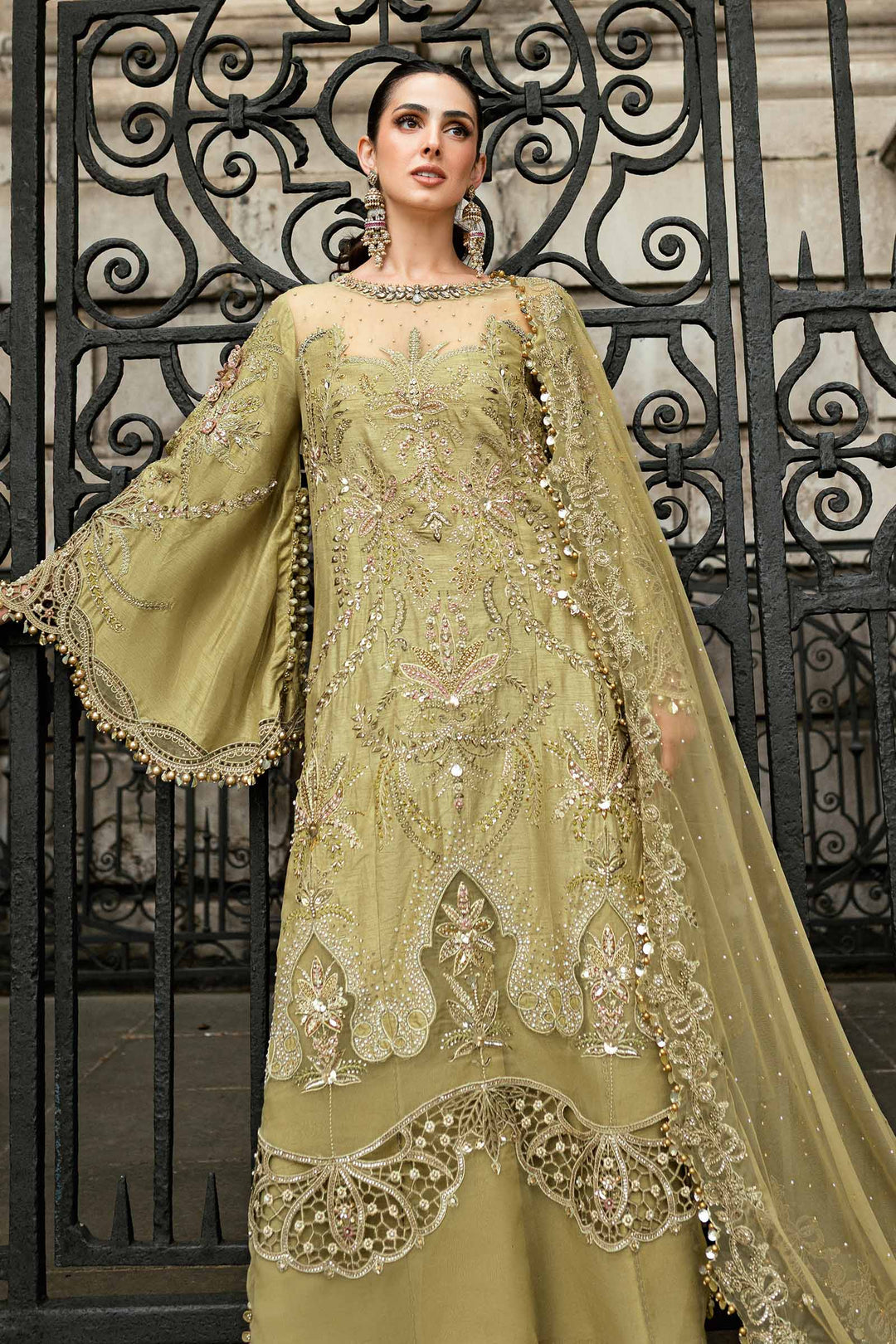 Embroidered Raw Silk Suit