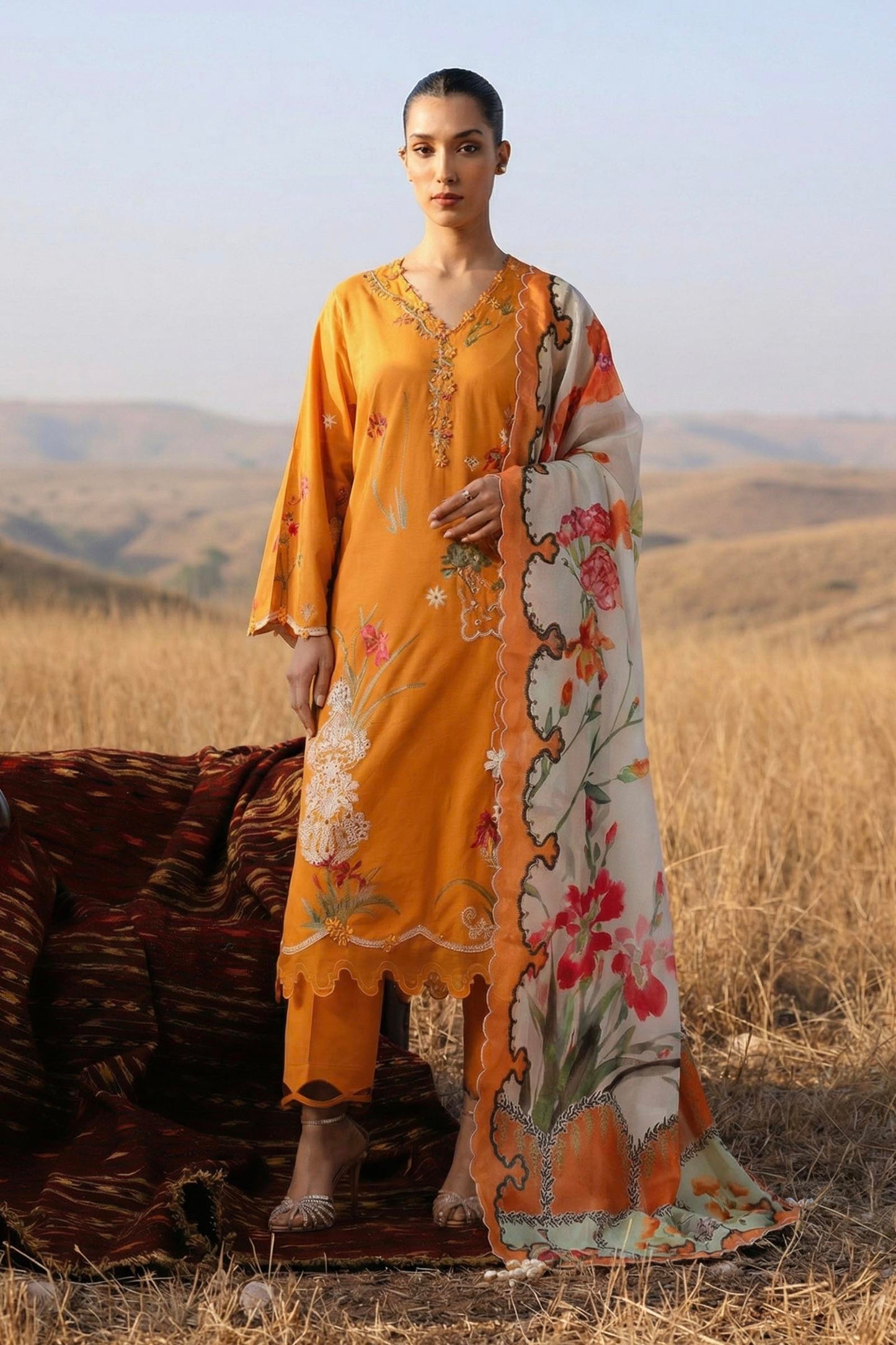 Muzlin Lawn 3 Piece Suit