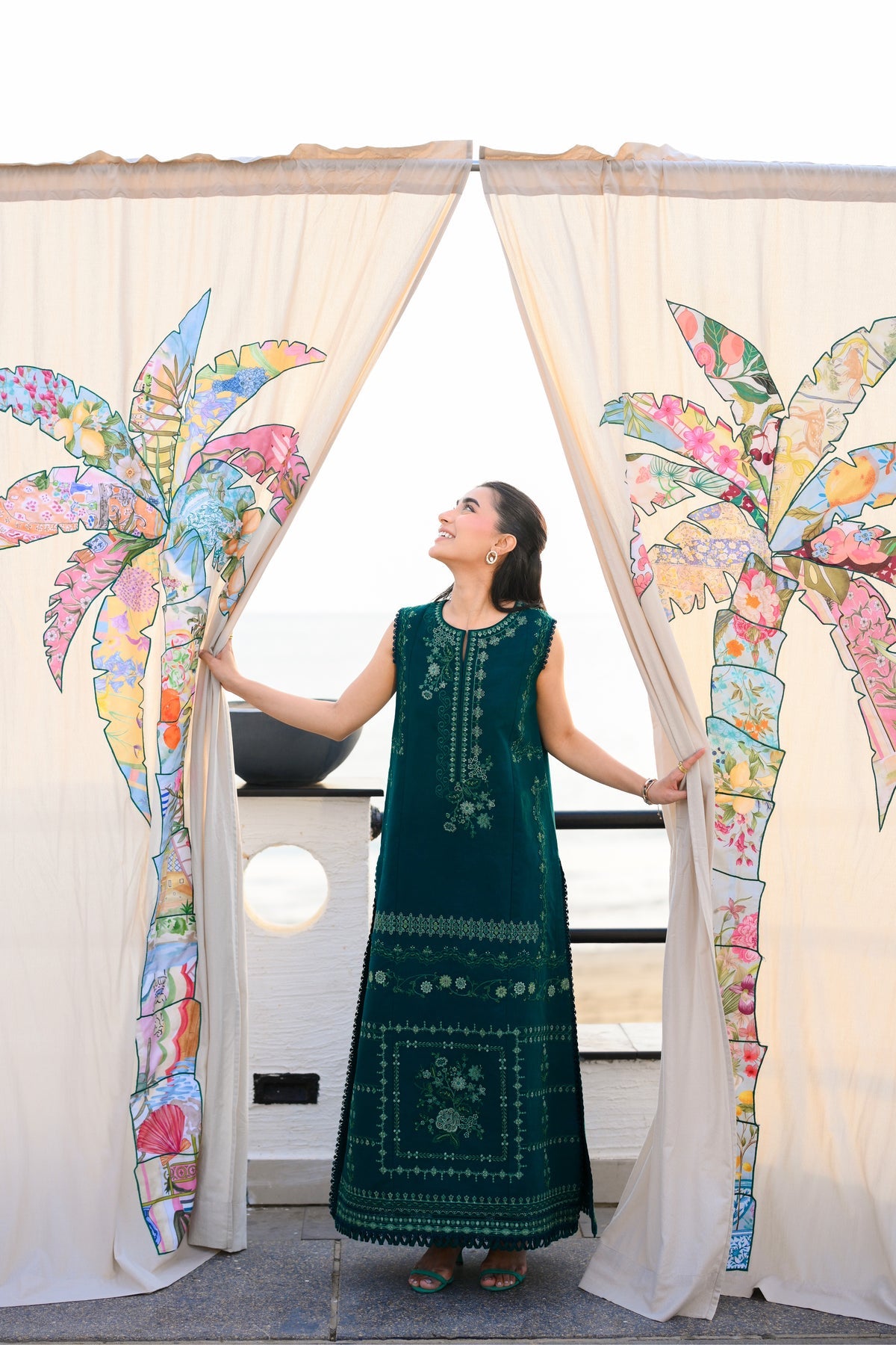 EMERALD GREEN LUXURY EMBROIDERED LAWN (NEL-26603) LUXURY LAWN X EID 2026