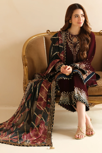 EMBROIDERED VELVET FORMAL VF-2038