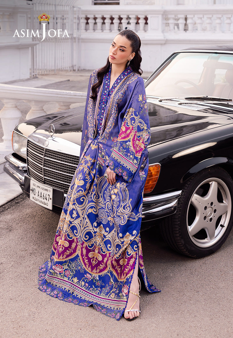 AJRS-06 PRINTED EMBROIDERED BLENDED SILK 1 PC