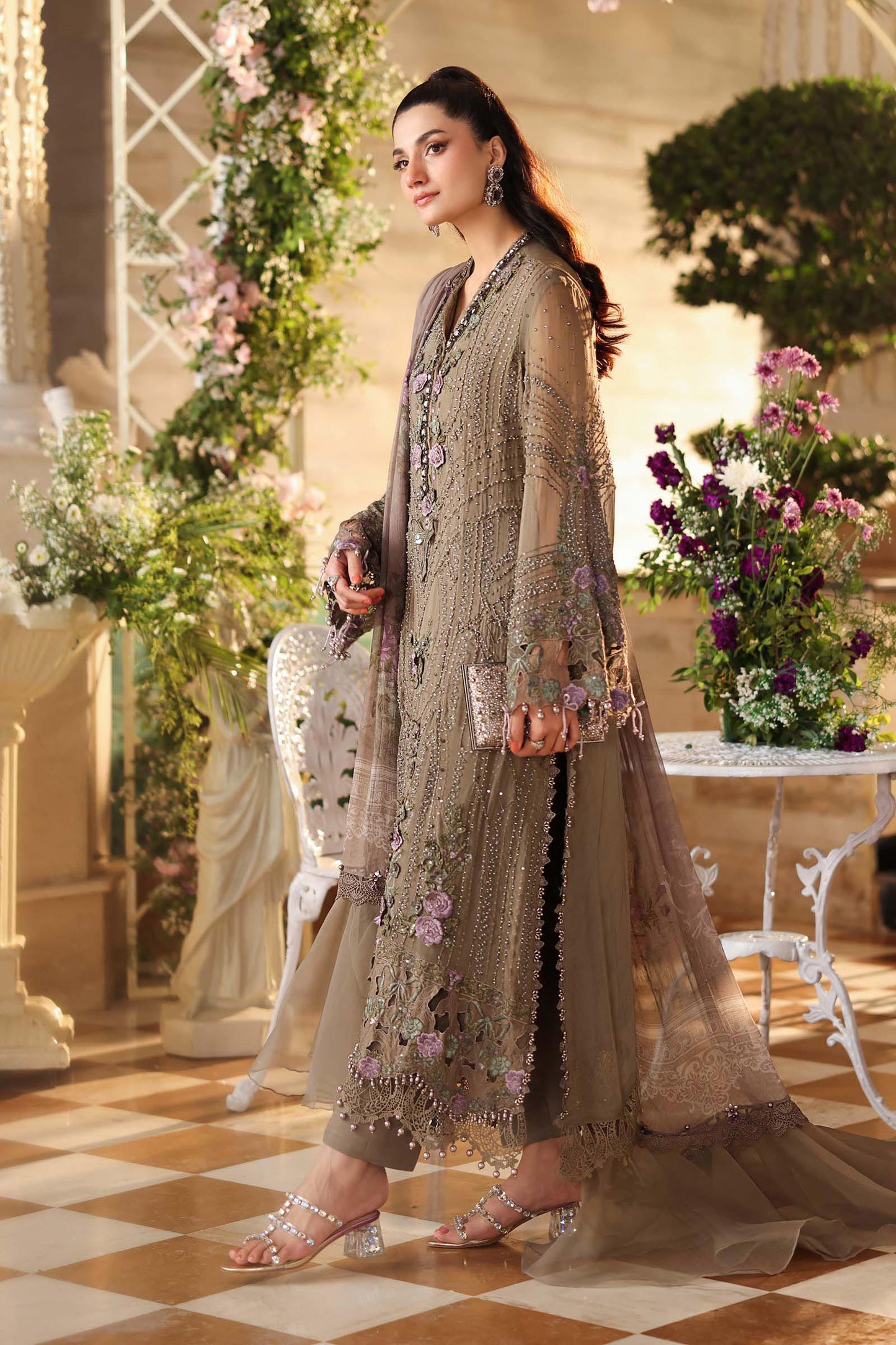 3 Piece Embroidered Chiffon Suit  MPC-26-102