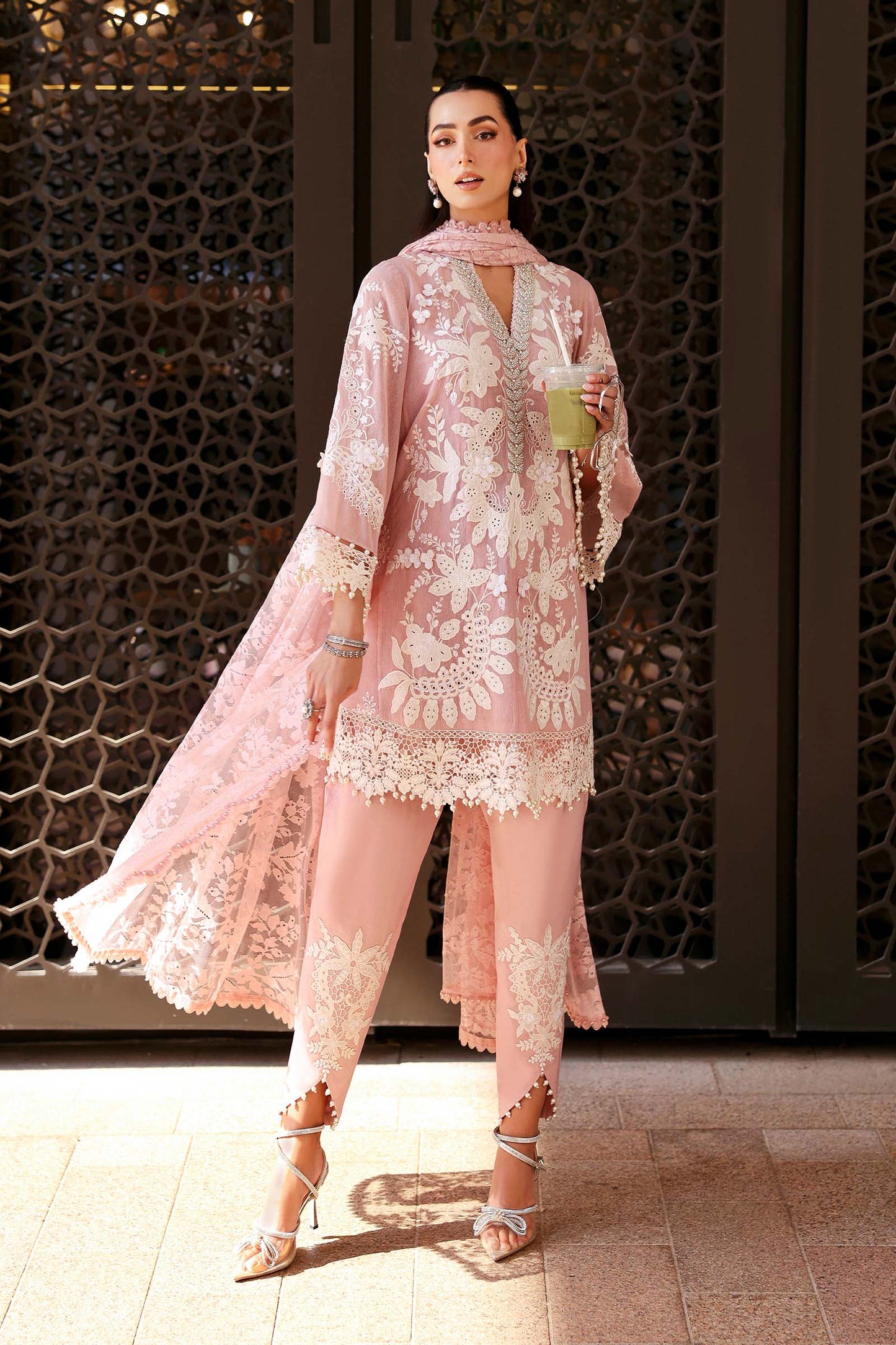 Embroidered Karandi Lawn Suit
