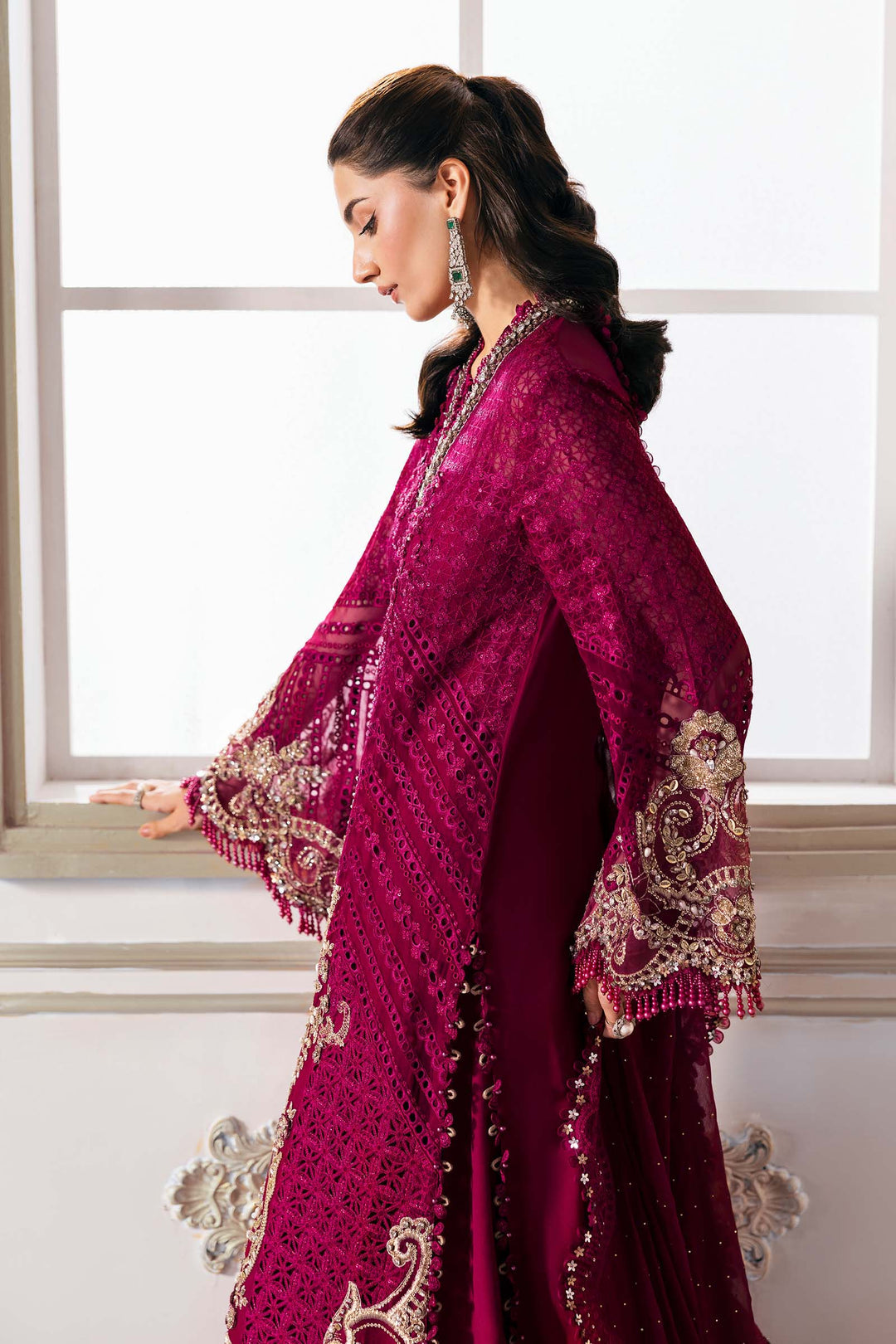 3 Piece Embroidered Chiffon Suit | BD-3003