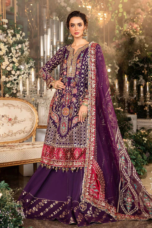 Embroidered Raw Silk Suit | BD-2903