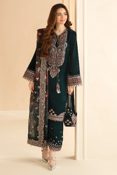 EMBROIDERED VELVET FORMAL VF-2039