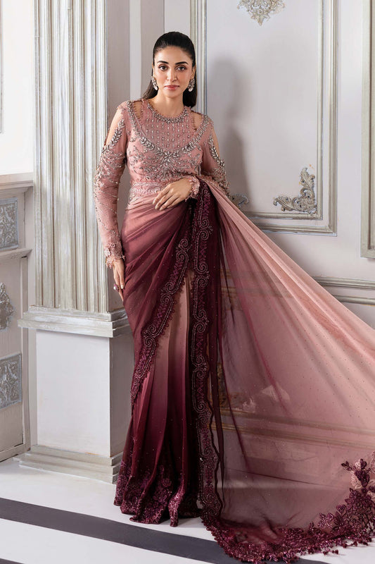 Embroidered Chiffon Saree | BD-3001