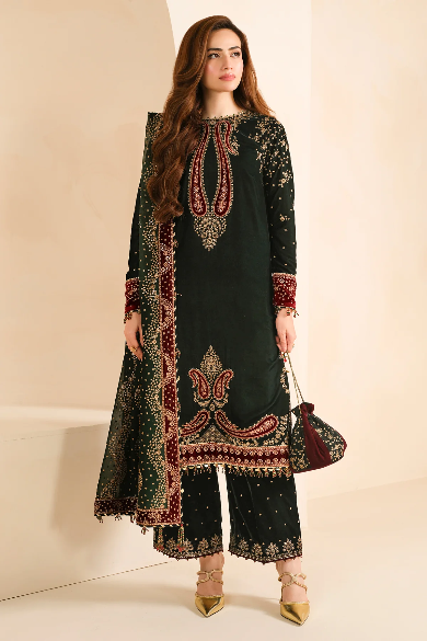 EMBROIDERED VELVET FORMAL VF-2034