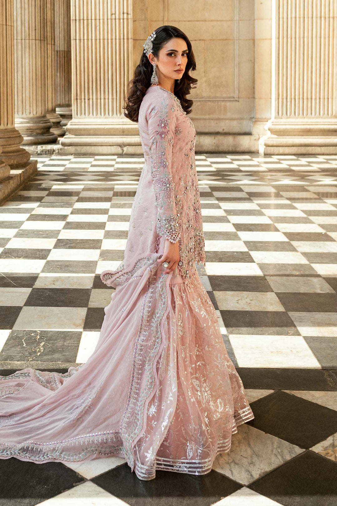 Embroidered Raw Silk Suit