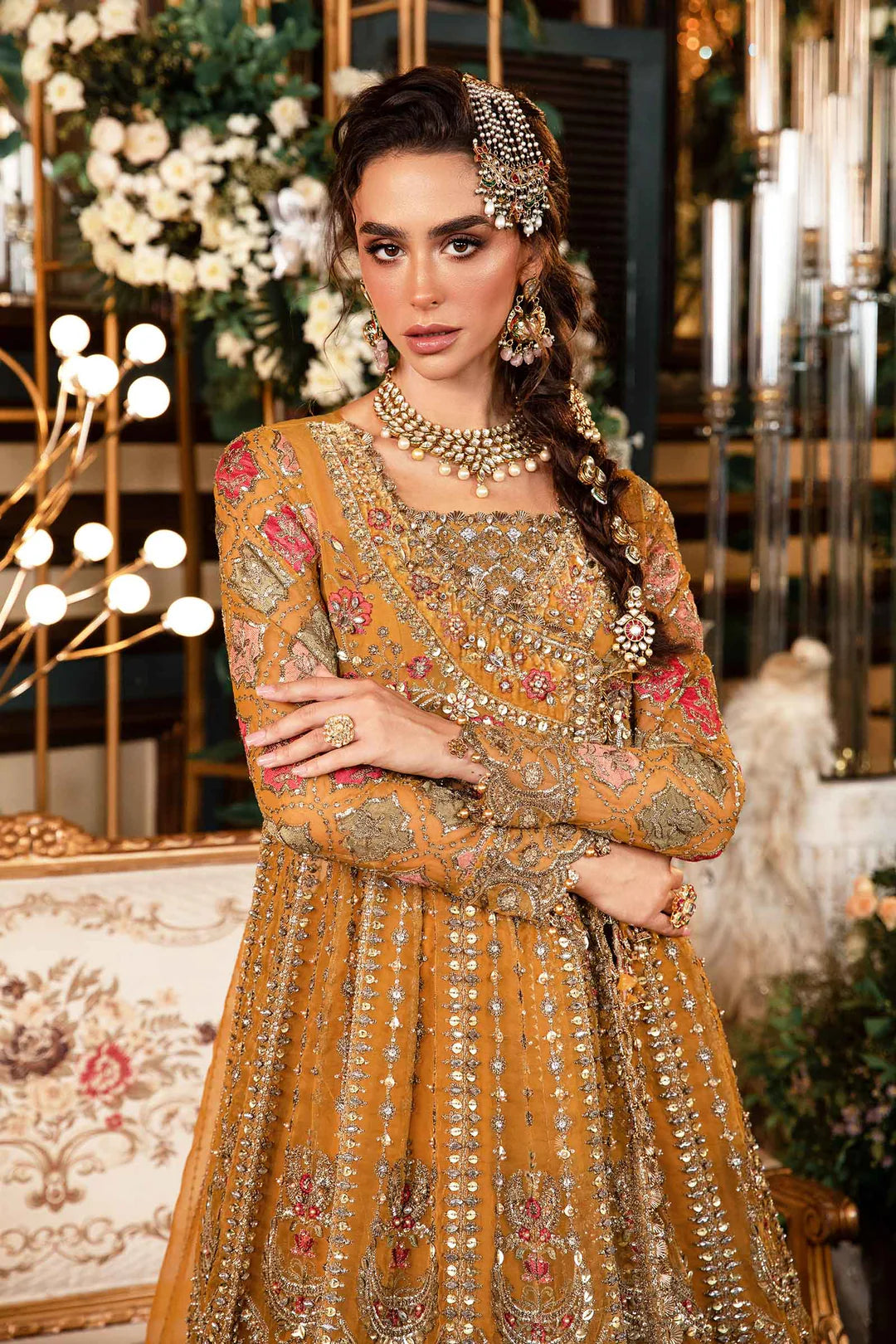 Embroidered Organza Suit | BD-2907