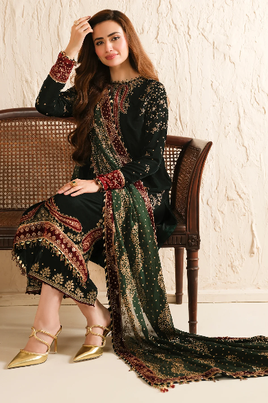 EMBROIDERED VELVET FORMAL VF-2034