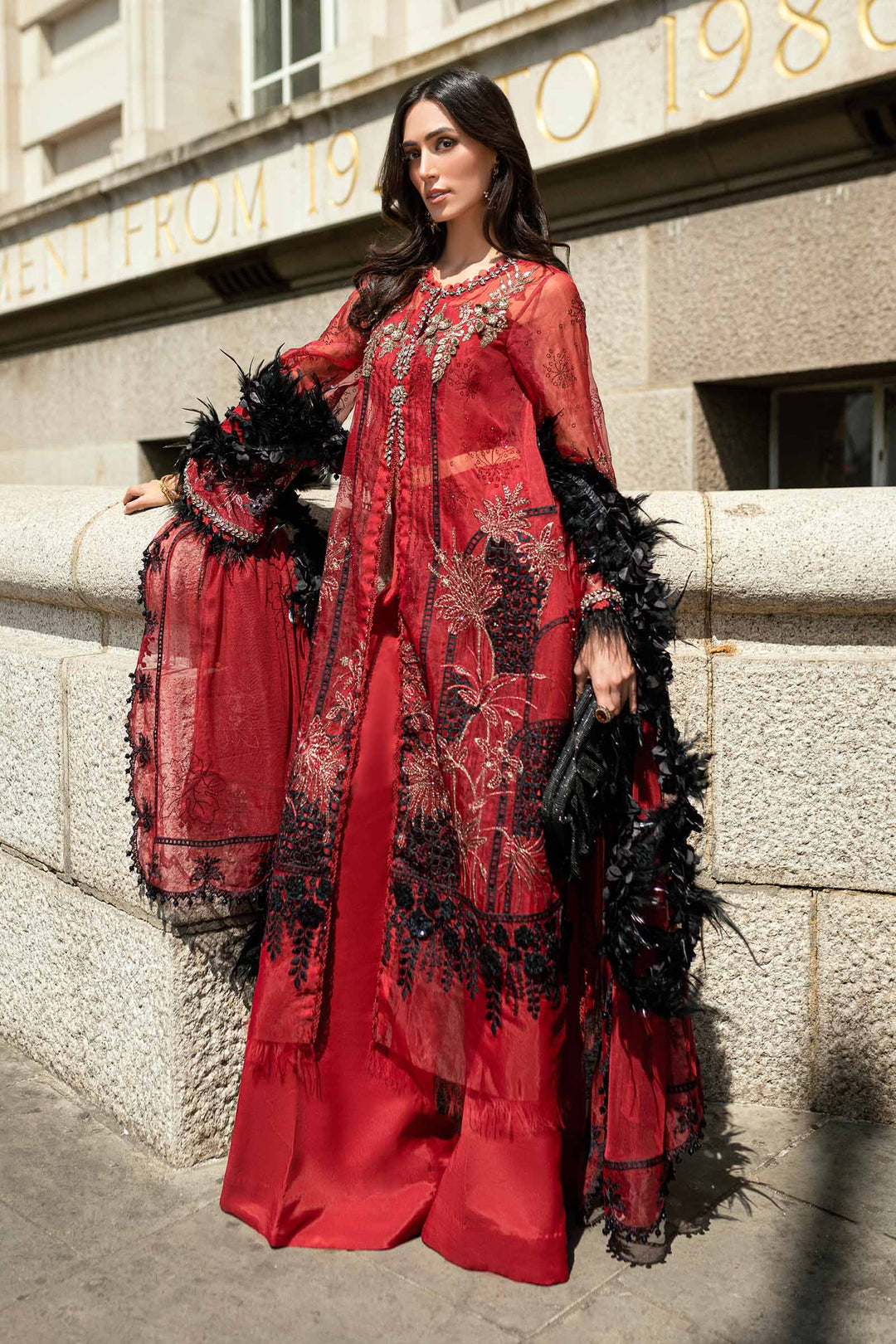 Embroidered Organza Suit