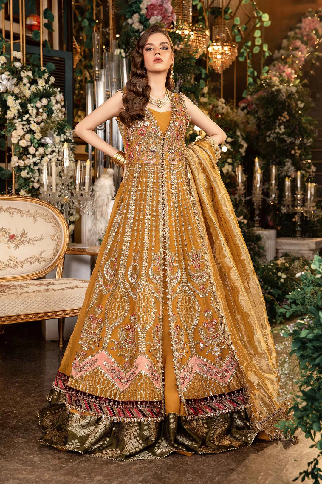 Embroidered Organza Suit | BD-2907