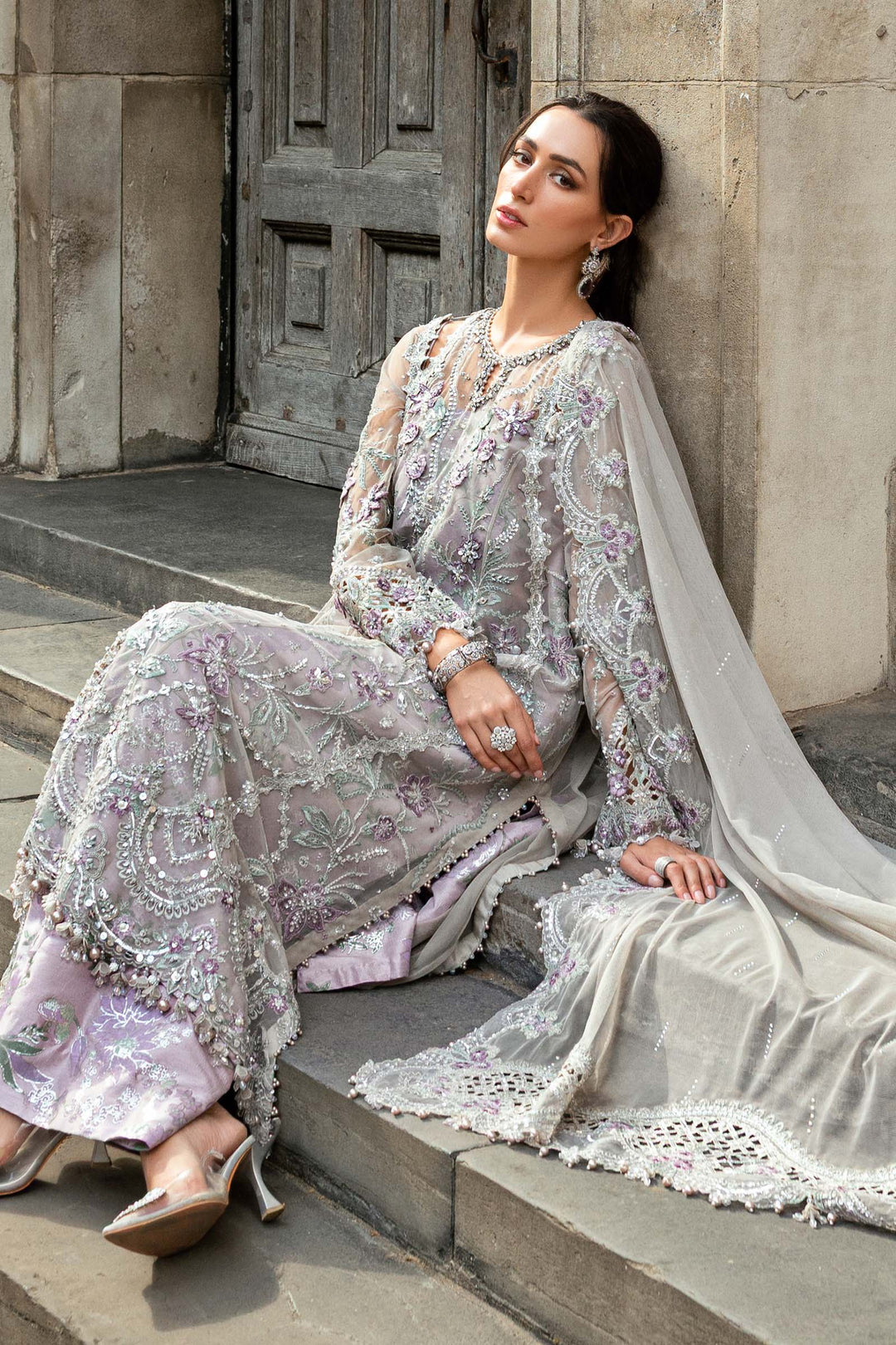 Embroidered Net Suit