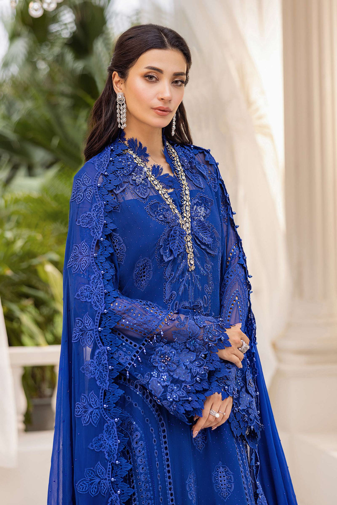 3 Piece Unstitched Embroidered Chiffon Suit | MPC-25-103