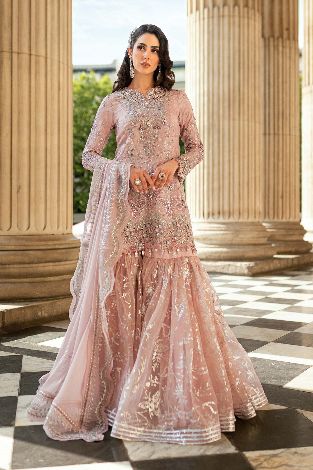 Embroidered Raw Silk Suit