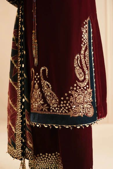 EMBROIDERED VELVET FORMAL VF-2038