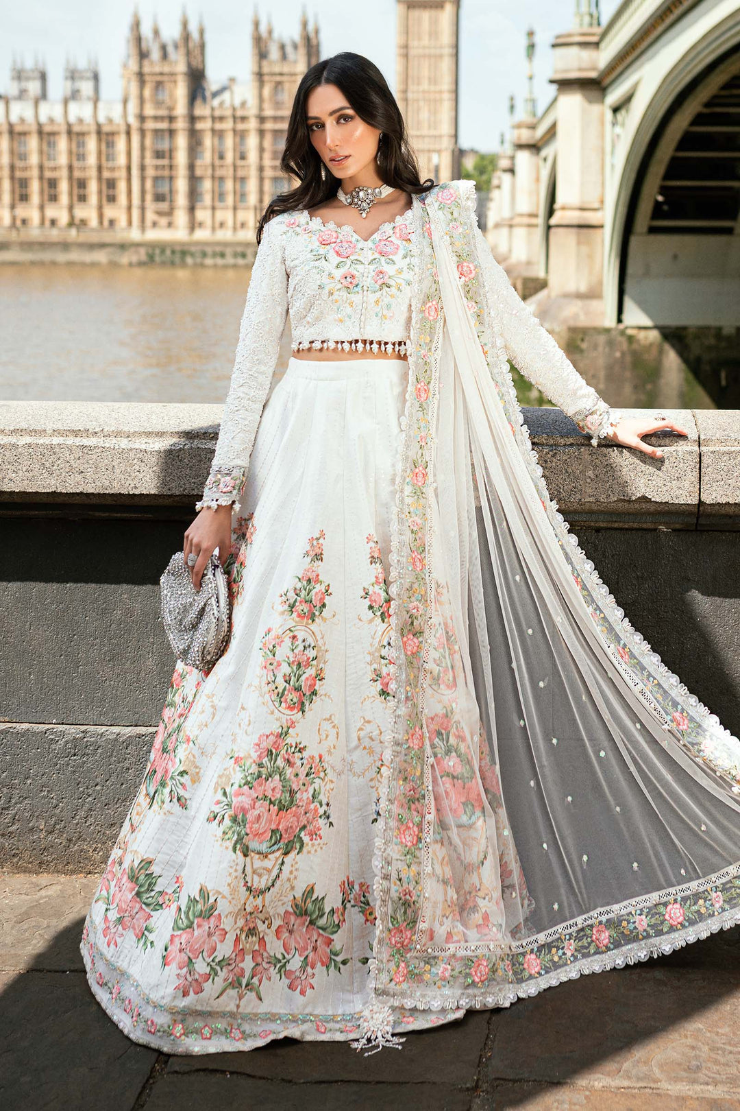 Embroidered Raw Silk Suit