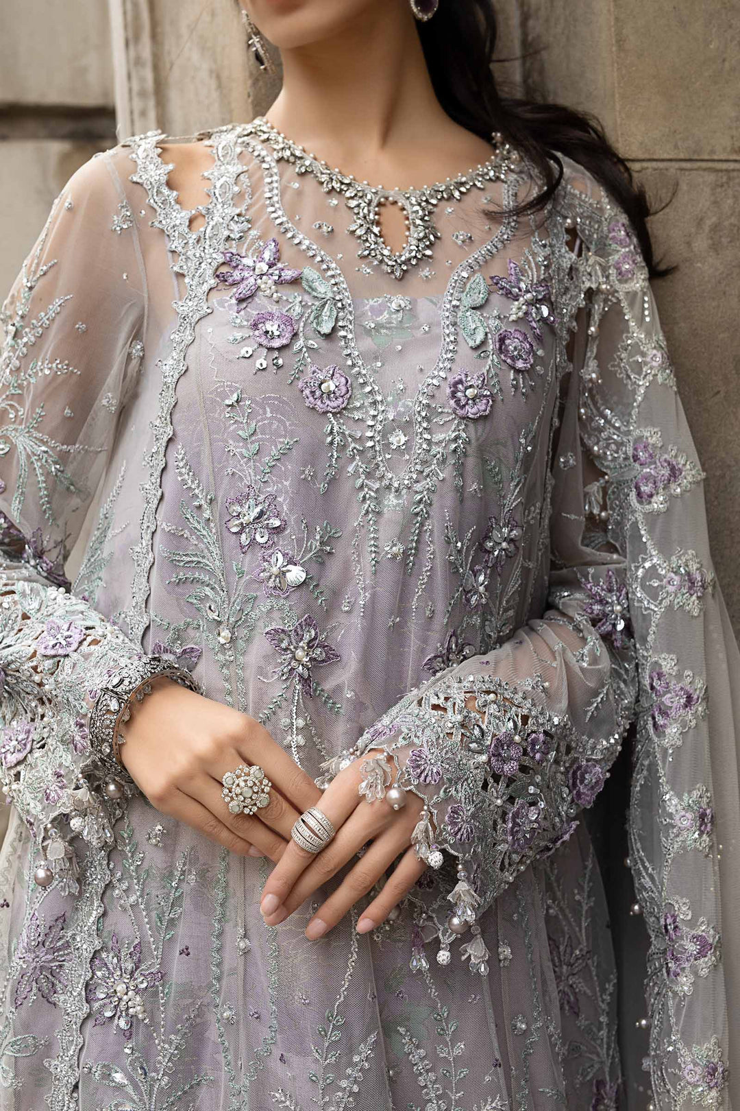 Embroidered Net Suit