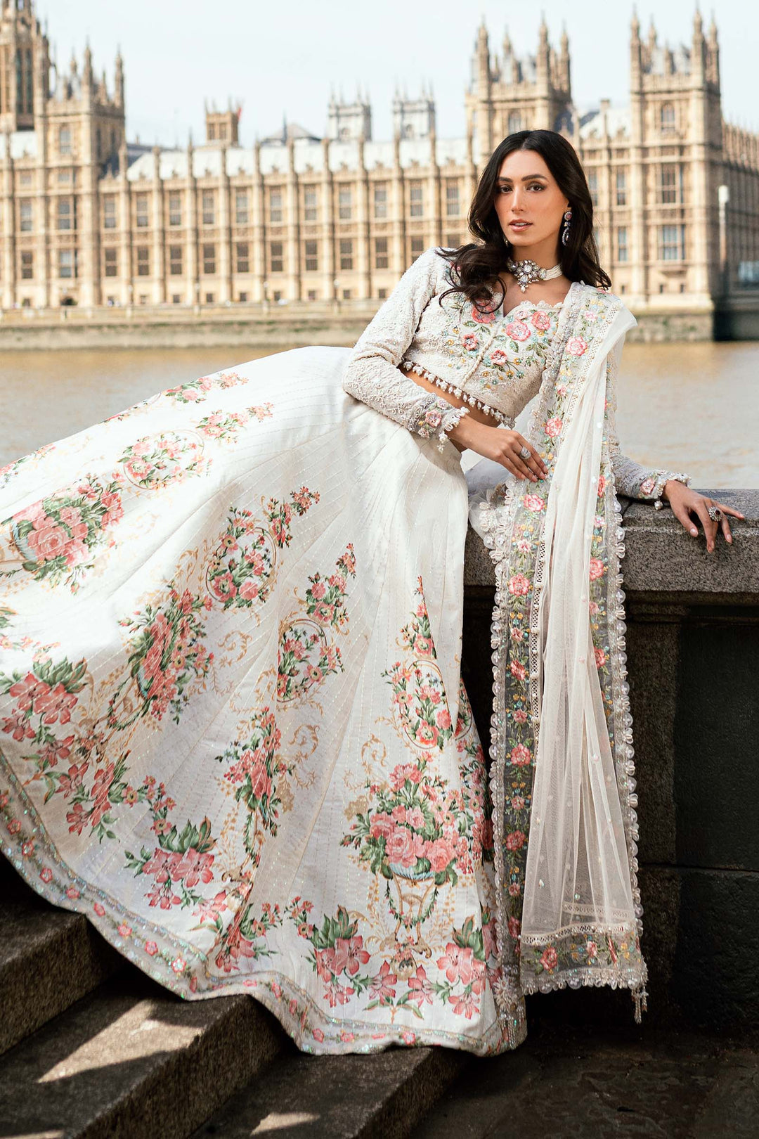 Embroidered Raw Silk Suit