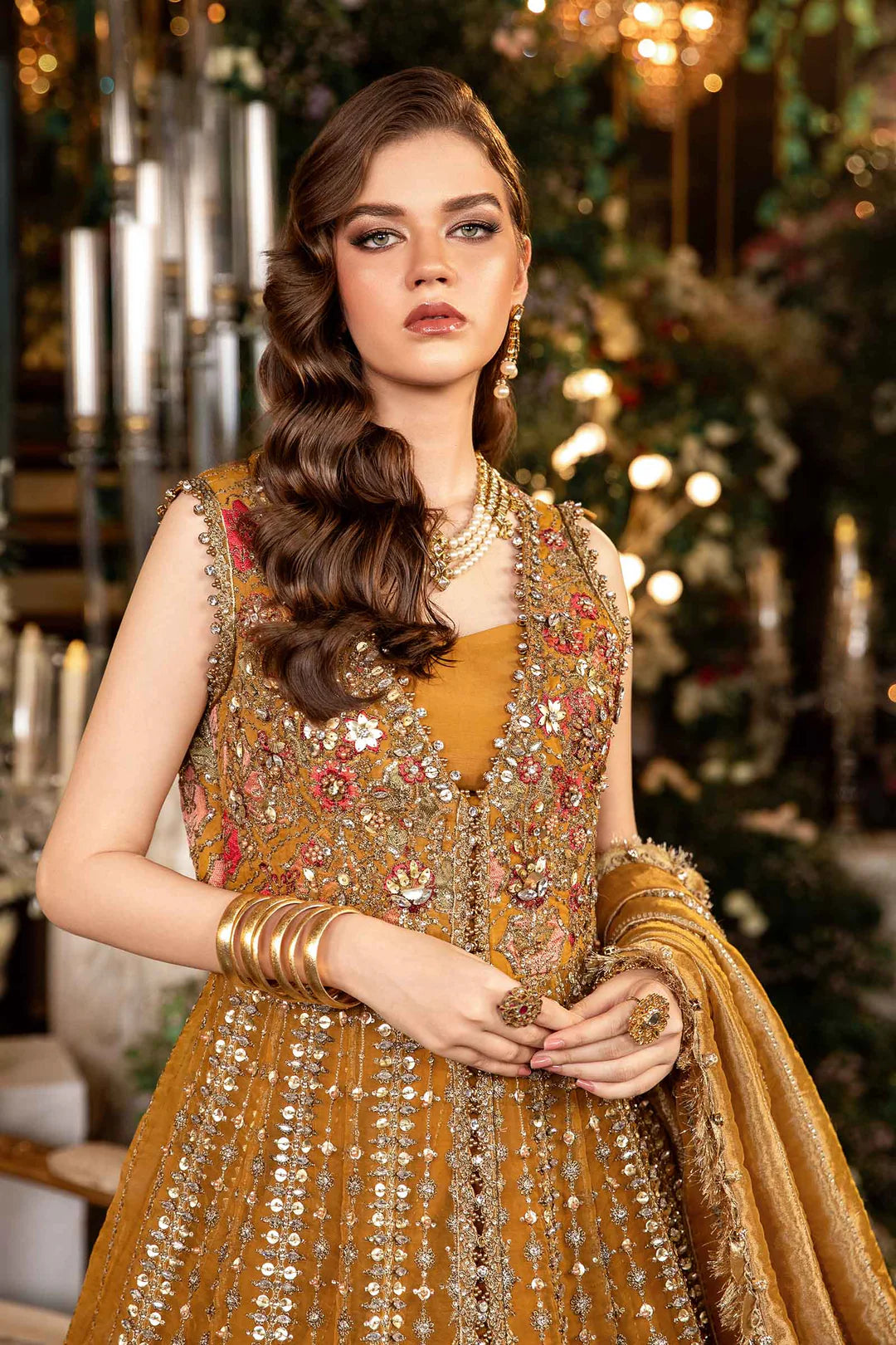 Embroidered Organza Suit | BD-2907