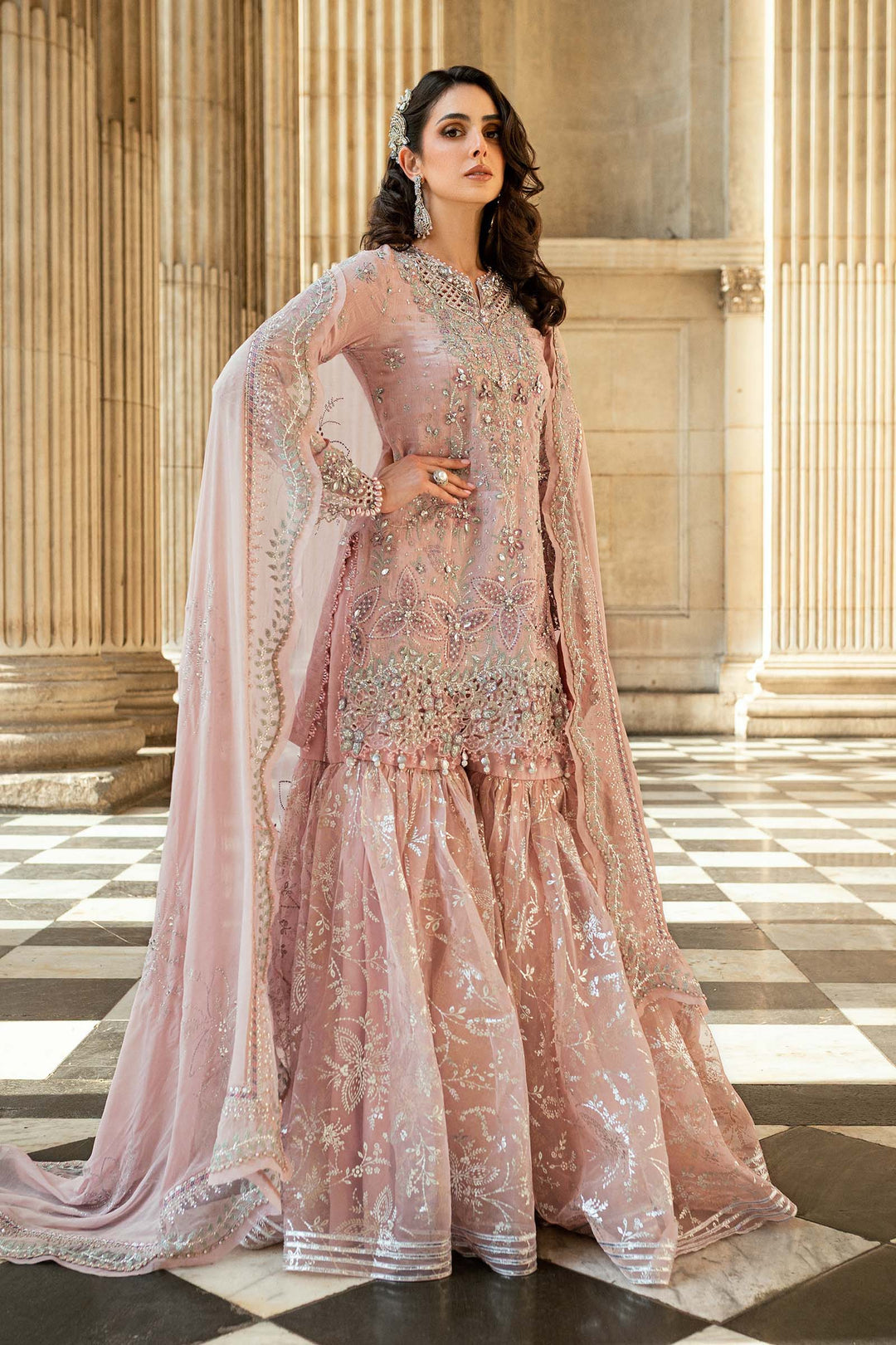 Embroidered Raw Silk Suit