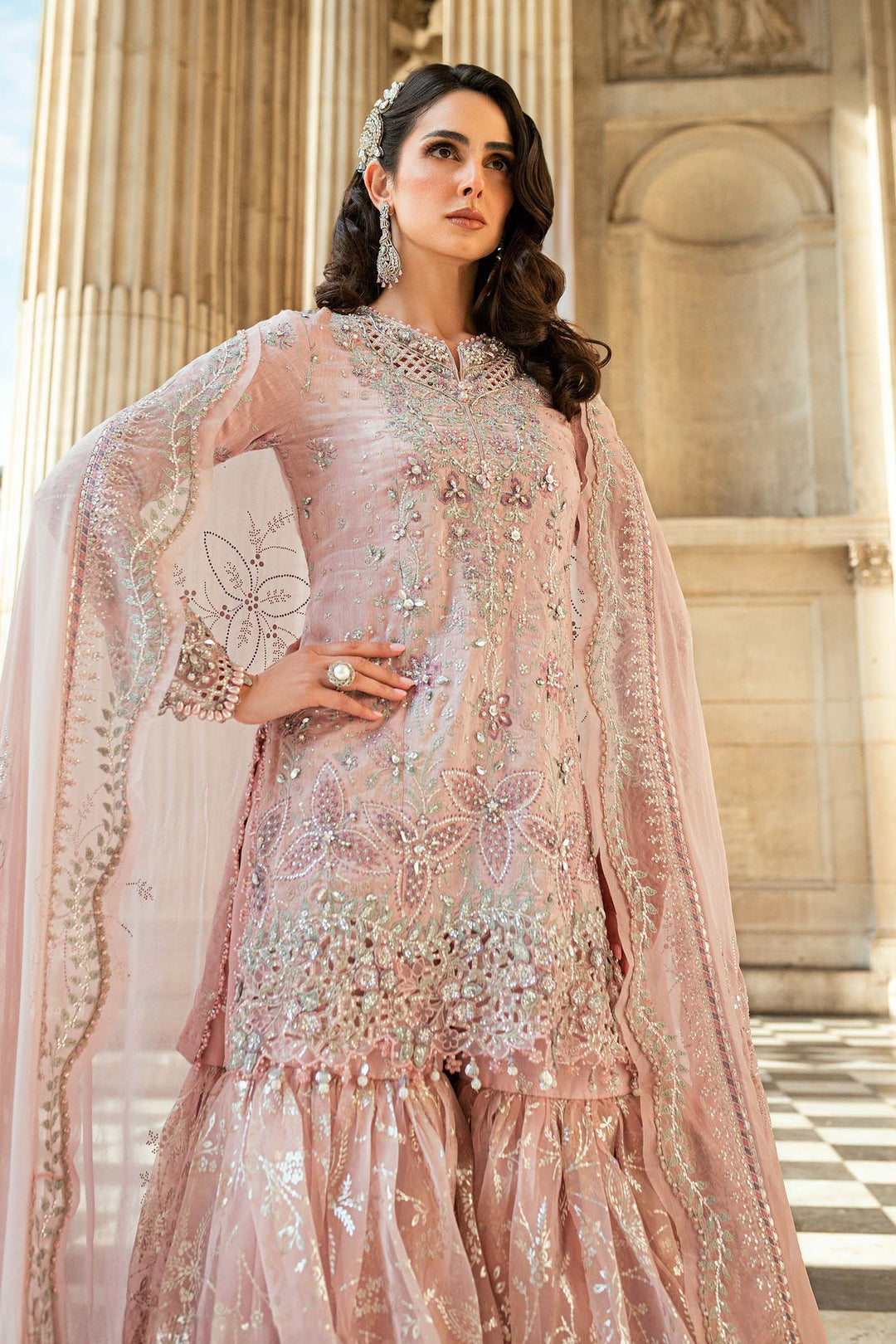 Embroidered Raw Silk Suit